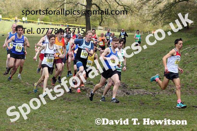 Masters men 2021 NECAA Cross Country Relays, Thornley Farm, Peterlee, Saturday, April 10th. Photo: David T. Hewitson/Sports for All Pics